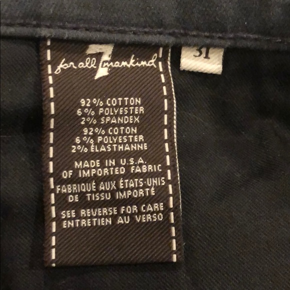 7 For All Mankind Men’s Dark Gray 31/30 Luxe - Picture 4 of 6